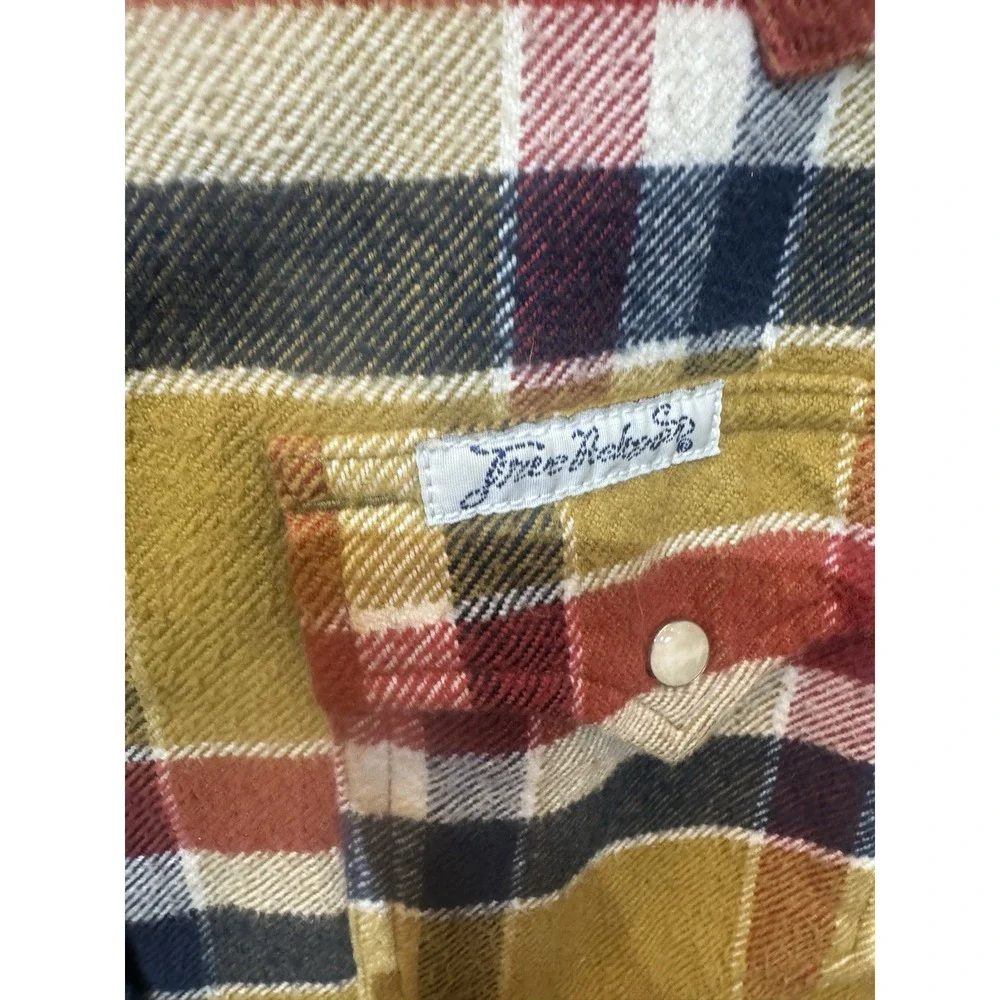 True Religion Fleece Pearl Snap Plaid Flannel Shacket Size XL Jacket Men's‎
